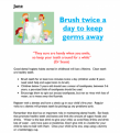 Brush twice a day to keep germs away